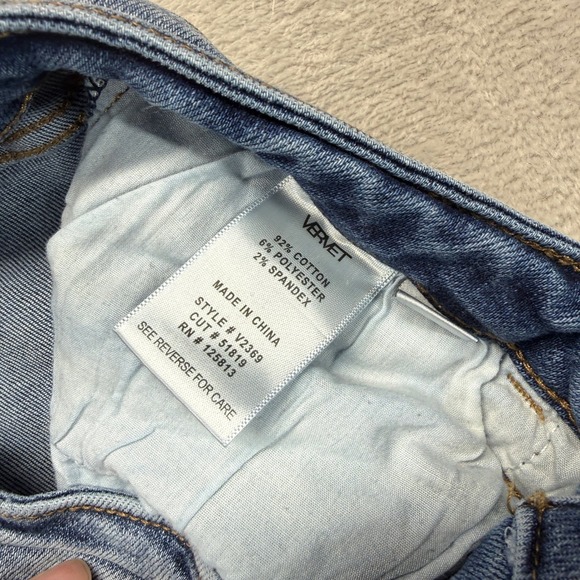 VERVE Los Angeles Jeans Women's 27 Raw Hem Straight Ankle Distressed Blue Denim - Picture 7 of 15